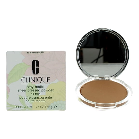 Clinique Stay-Matte by Clinique, 0.27oz Sheer Pressed Powder - 19 Stay Suede