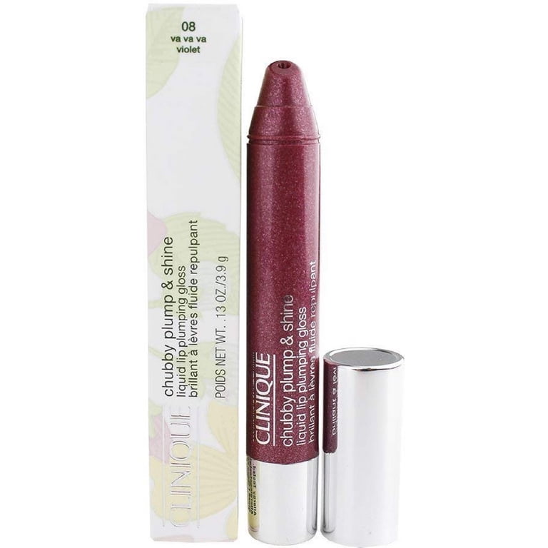 Clinique Chubby Plump & Shine Liquid Lip Plumping Gloss [08] Va Va Va  Violet .13 oz - Walmart.com
