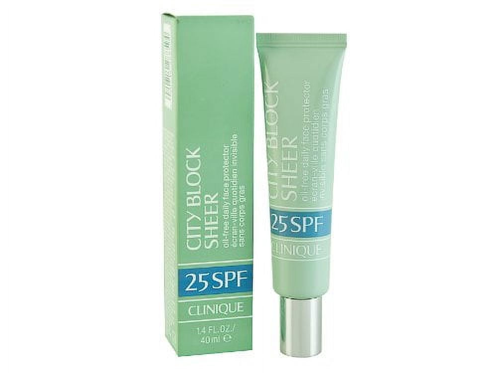 Clinique City Block Sheer SPF 25 Oil Free Daily Face Protector for Dry and Oily Skin, 1.4 oz