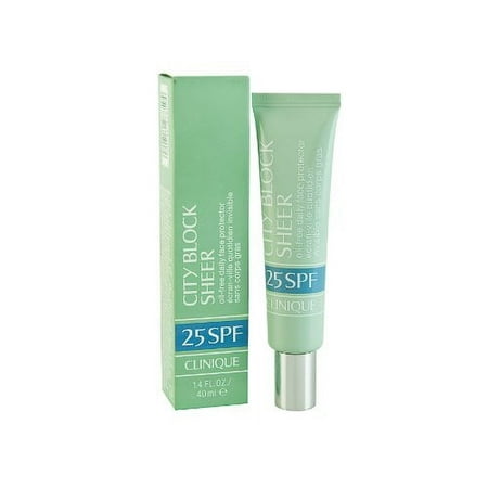 Clinique City Block Sheer SPF 25 Oil Free Daily Face Protector for Dry and Oily Skin, 1.4 oz
