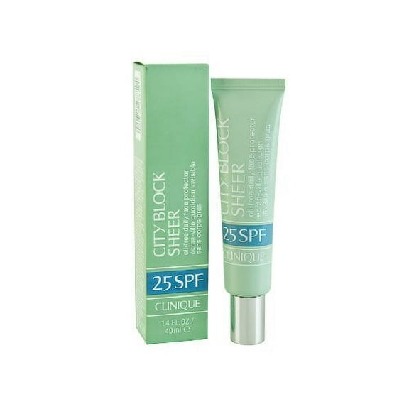 Clinique City Block Sheer SPF 25 Oil Free Daily Face Protector for Dry and Oily Skin, 1.4 oz