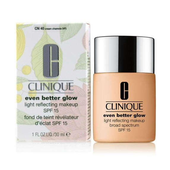 Clinique Even Better Glow Light Reflecting Makeup Broad Spectrum SPF 15 CN 40 Chamois, 1 oz