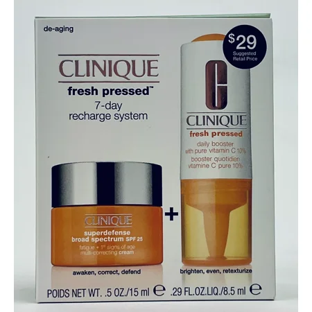 Clinique Fresh Pressed 7 Day Recharge System Superdefense SPF 25 Cream Oily Skin