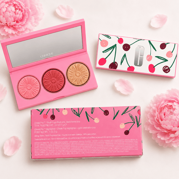 Clinique Good To Glow Palette Gift Set Cheek Pop Blush & Highlighter 0.34 oz / 10 g