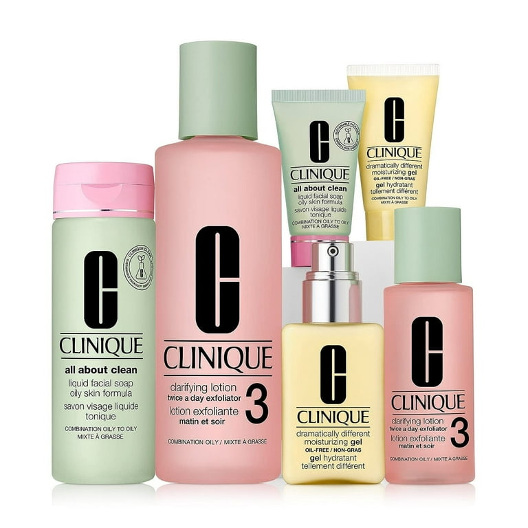 uneven skincare set  3セット Clinique Skin School Cleanser Refresher lotion Moisturizer