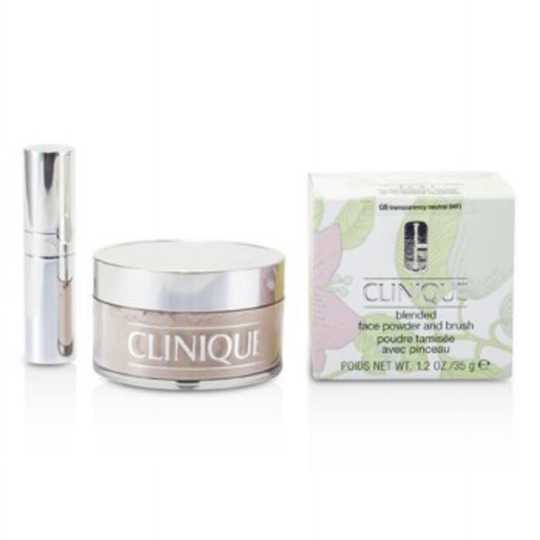 Clinique Ladies Blended Face Powder + Brush Powder 1.2 oz No. 08 Transparency Neutral Makeup