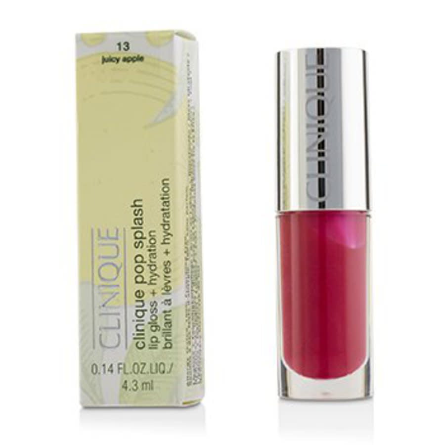 Clinique Ladies Pop Splash Lip Gloss + Hydration Splash 0.14 oz # 13 Juicy  Apple Makeup 0020714917944