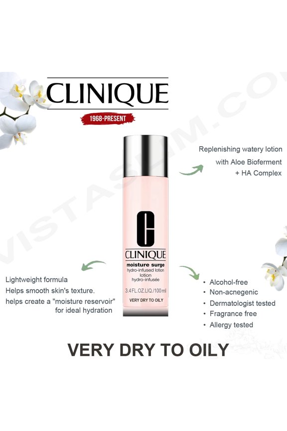 Moisture Surge Hydro-Infused Lotion 100ml Lightweight Formula 4 Very Dry 2 Oily Skin