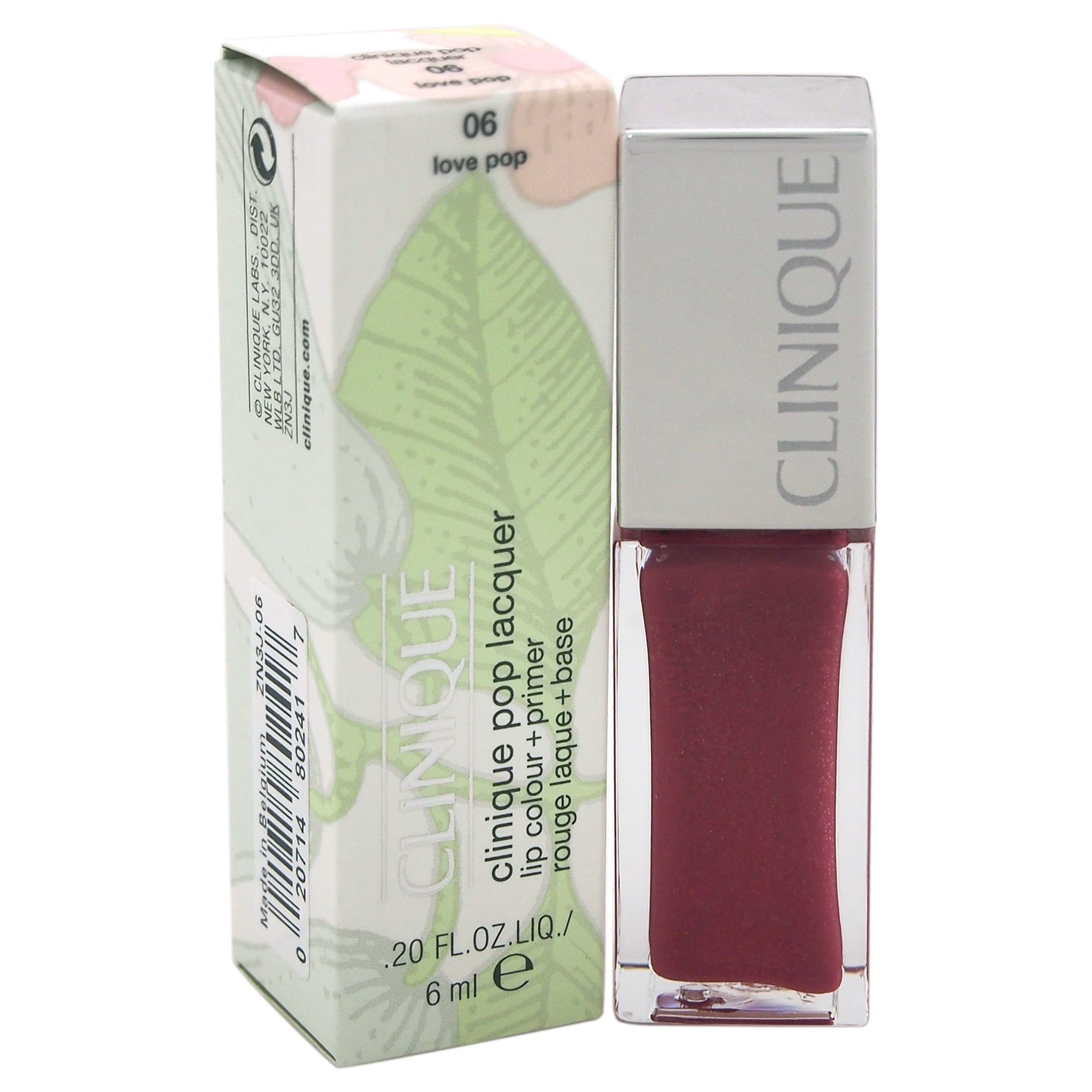 Clinique Pop Lacquer Lip Colour + Primer # 06 Love Pop by Clinique for Women - 0.20 oz Lip Gloss