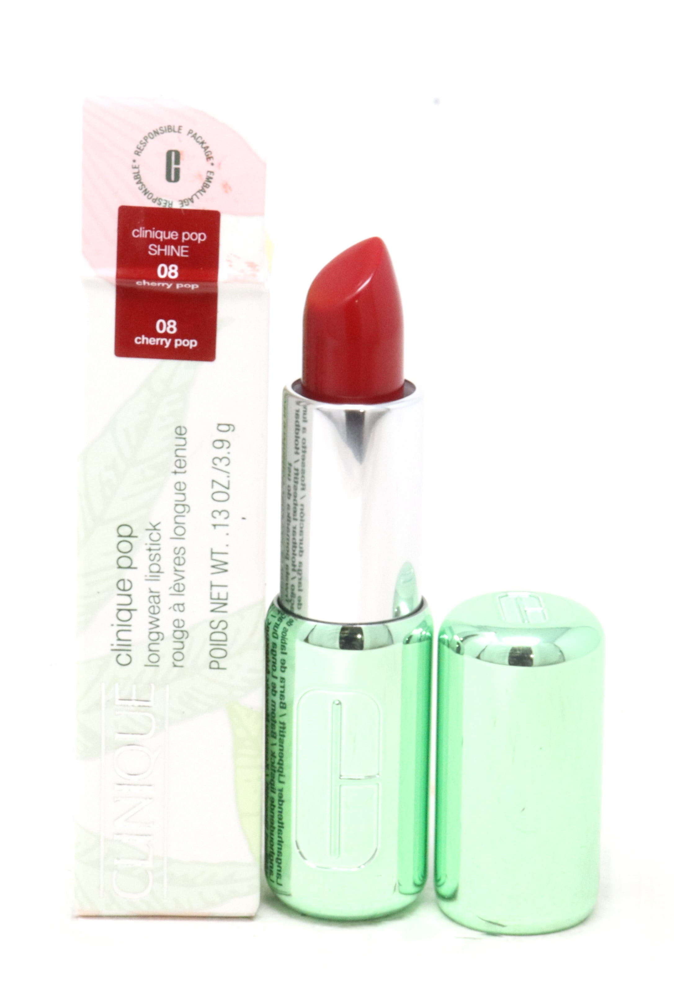 S コスメ×8 Clinique Pop Longwear Lipstick Shine - # 08 Cherry Pop 3.9g/0.13oz