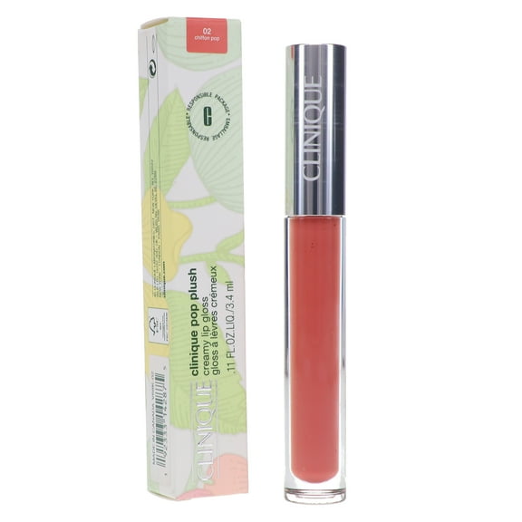 Clinique Pop Plush Creamy Lip Gloss - 02 Chiffon Pop , 0.11 oz Lip Gloss