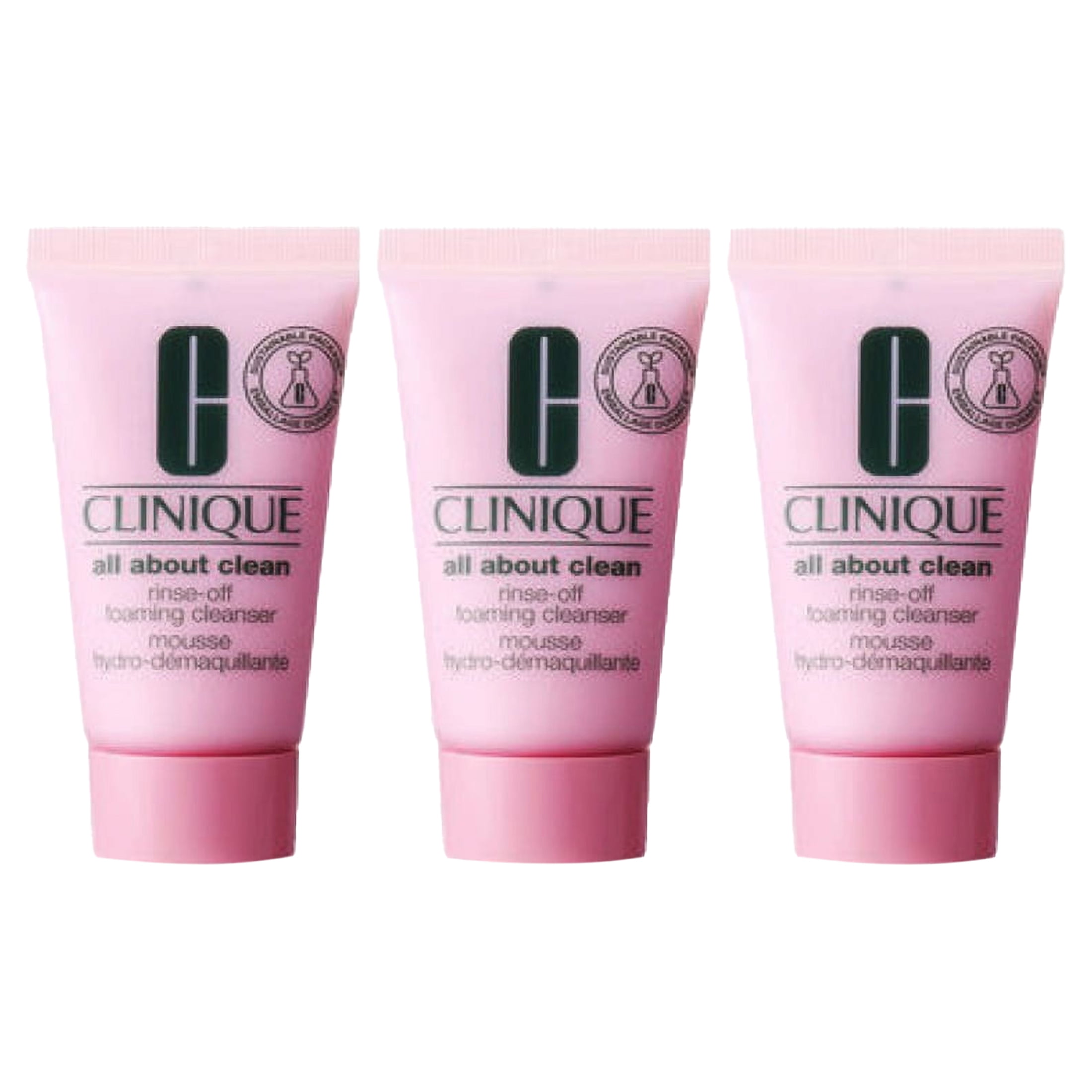 Clinique Rinse-Off Foaming Cleanser, 3-pack, 1oz/30ml x 3