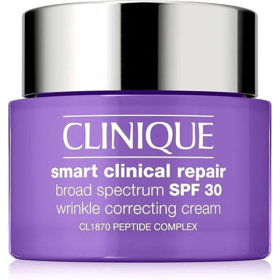 Clinique Smart Clinical Repair Broad Spectrum SPF 30 Wrinkle Correcting Cream with Peptides, Hyaluronic Acid + Glycerin | Protecting + Repairingsmart sf