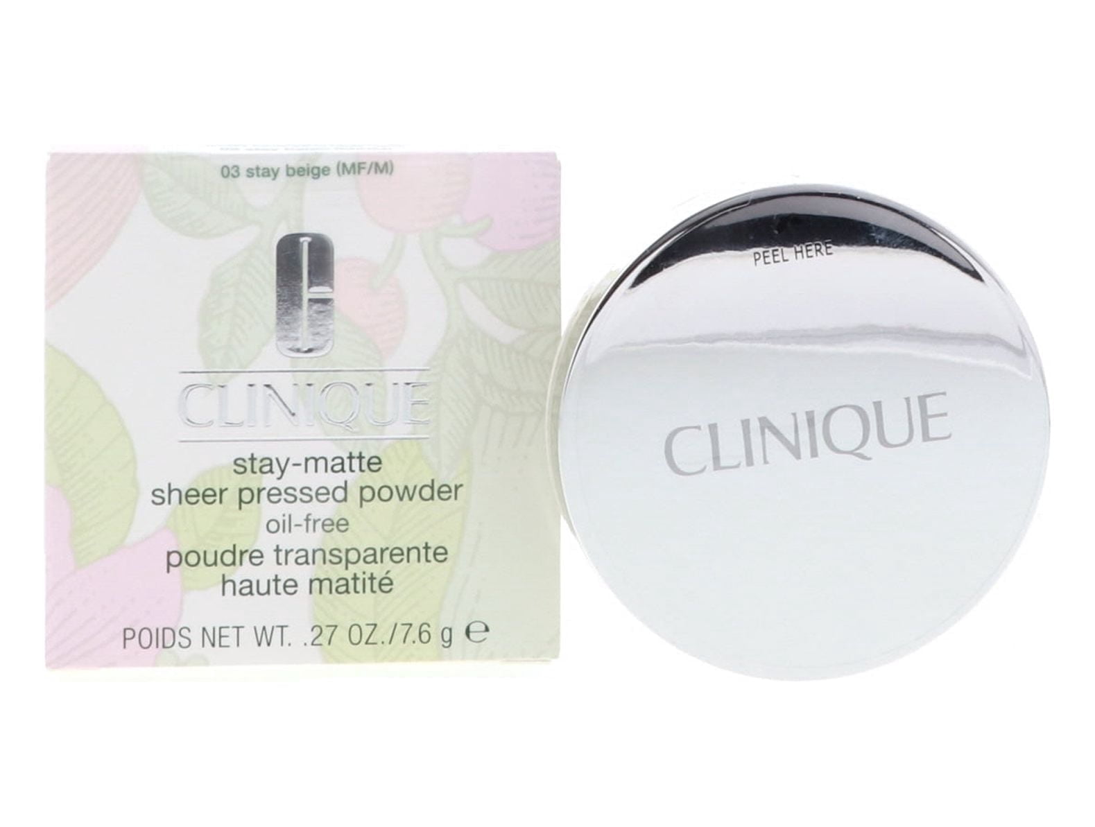 Clinique Stay-Matte Sheer Pressed Powder, No. 03 Stay Beige, 0.27 oz