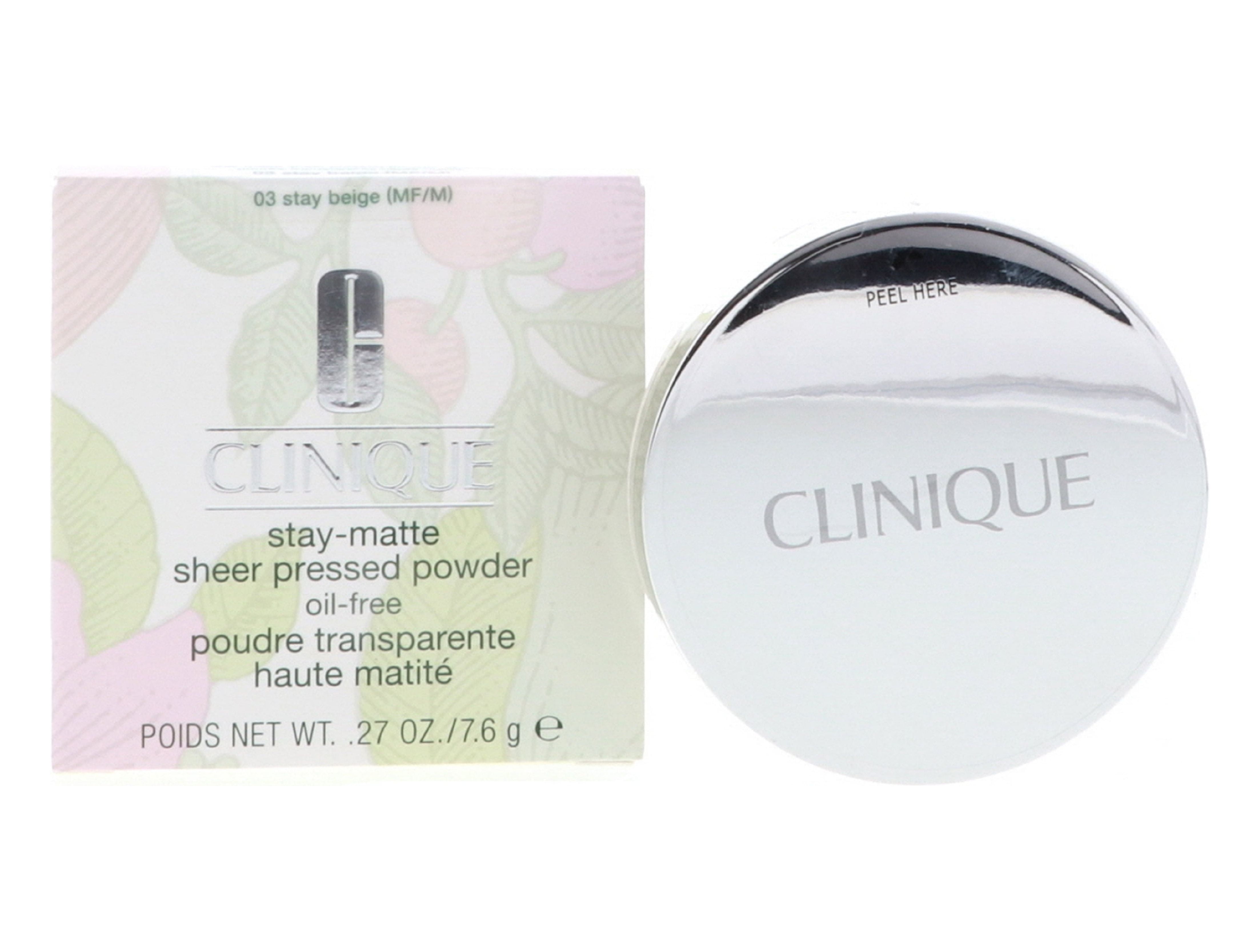 Clinique Stay-Matte Sheer Pressed Powder, Stay Beige [03] 0.27 oz (Pack of 2)