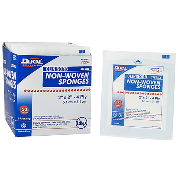 Clinisorb 4-Ply Non-woven Gauze Sponge Sterile 2 x 2" 3000 per Case