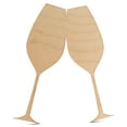 thumbnail image 1 of Clinking Champagne Glasses Cutout 22-inch, Pack of 3 Unfinished Wood Door Hangers and New Years Party Décor, by Woodpeckers, 1 of 4
