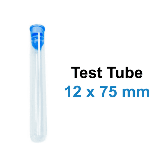 [ Clinsam ] 13  x 100mm Test Tube, Polystyrene (PS), Round Bottom, Disposable  2000pcs