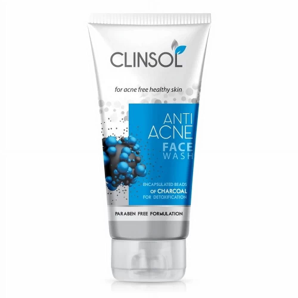 Clinsol Anti Acne Charcoal Face Wash For Acne And Pimple Free Skin 70g