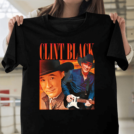 Clint Black Country Music Singer Songwriter Killin Time Vintage Fan Art V40730 Unisex T-Shirt, Size Up to 5XL