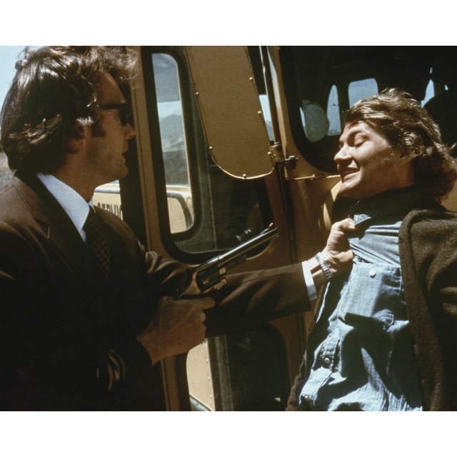 Clint Eastwood And Ernest Robinson In Dirty Harry Outside School Bus ...