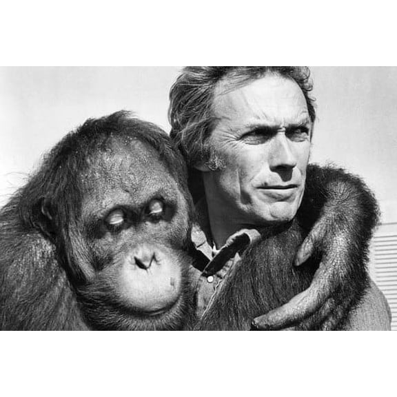 Clint Eastwood Every Which Way But Loose With Clyde Orangutan 24x36 Poster