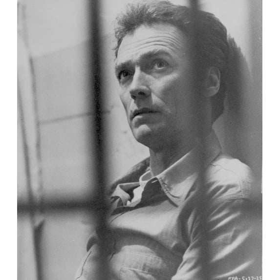 Clint Eastwood Looking Up at Prison in Classic Portrait Photo Print (8 x 10)