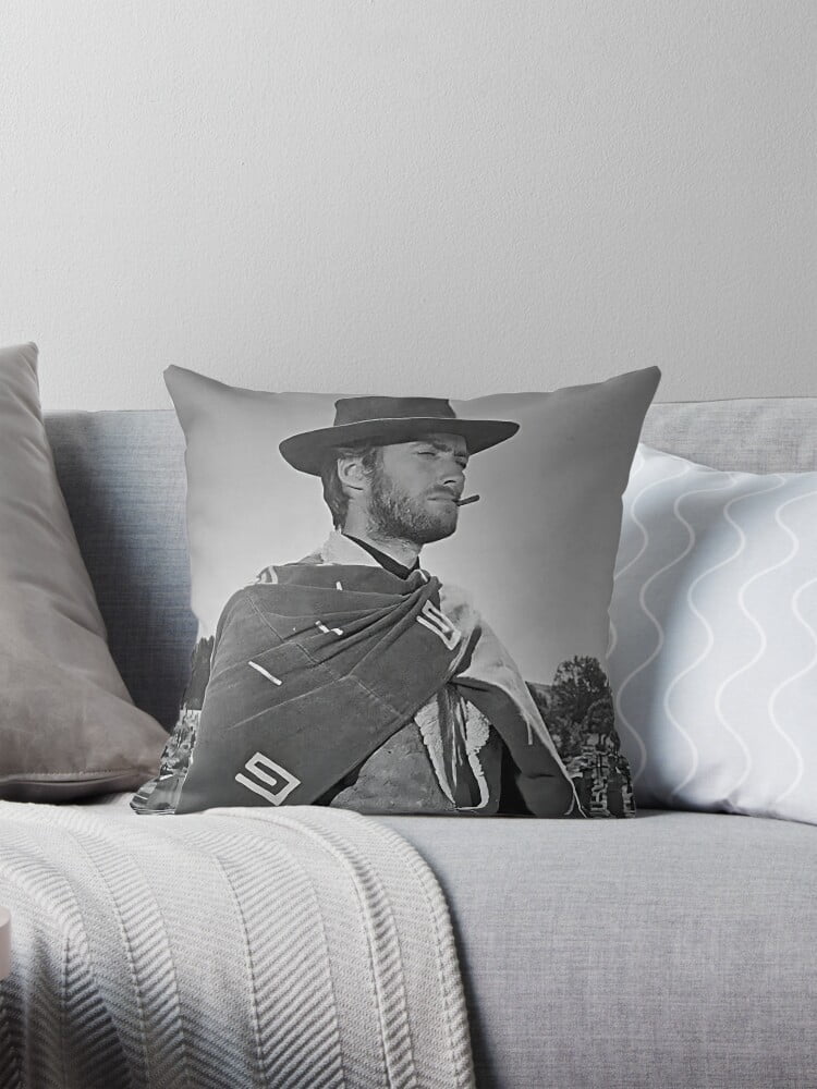 Clint Eastwood The Good, the Bad and the Ugly (1966) Throw Pillow