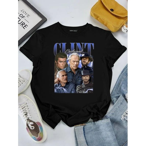Clint Eastwood The Man With No Name Vintage Hollywood Unisex tee V41264, for men & women, up to size 5XL
