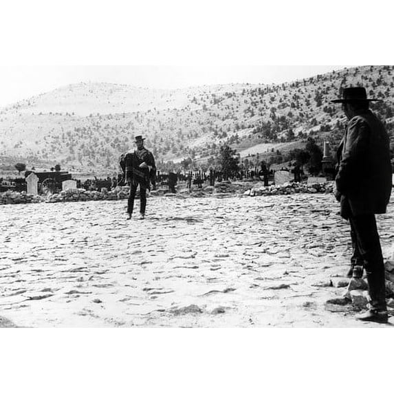 Clint Eastwood and Lee Van Cleef in Il buono, il brutto, il cattivo. 24x36 Poster The Good Bad & Ugly duel