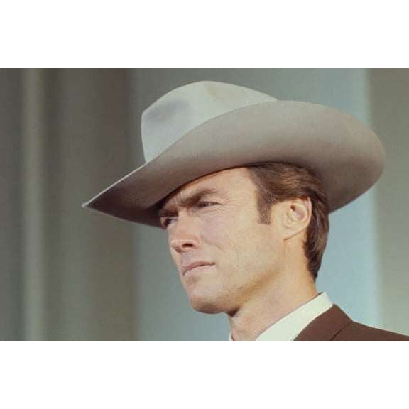 Clint Eastwood in Coogan's Bluff classic portrait in stetson and brown suit 24x36 Poster