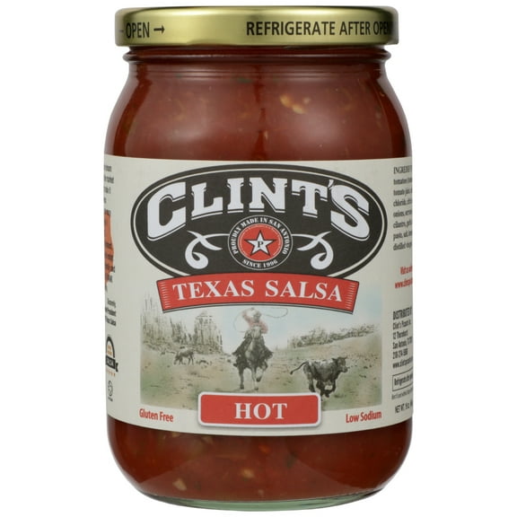 Clint'S Salsa Hot Mexican, 16 Oz