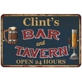thumbnail image 1 of Clint's Green Bar & Tavern Rustic Sign Decor 8x12 208120047390, 1 of 1