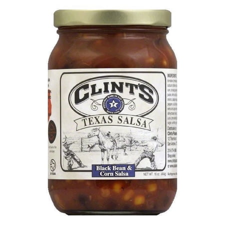 Clints Black Bean and Corn Salsa, 16 OZ (Pack of 6)