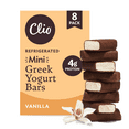 thumbnail image 1 of Clio Mini Vanilla Greek Yogurt Bar in Chocolatey Coating, 0.78 oz, 8 Ct, 1 of 10