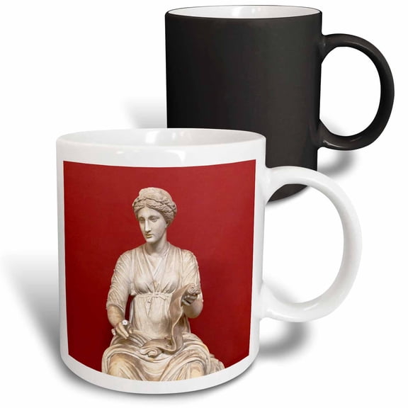 3drose, Clio Muse of History Roman Sculpture, 11oz Magic Transforming Mug