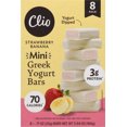 Clio Strawberry Banana Greek Yogurt Mini Bar in Yogurt Coating, 0.78 oz