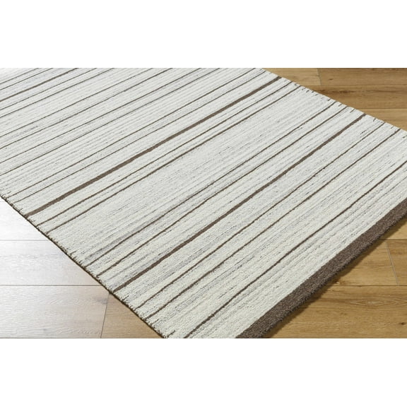 Cliona Traditional, Transitional Area Rug - Ivory, Taupe, Charcoal - 5' x 7'6"