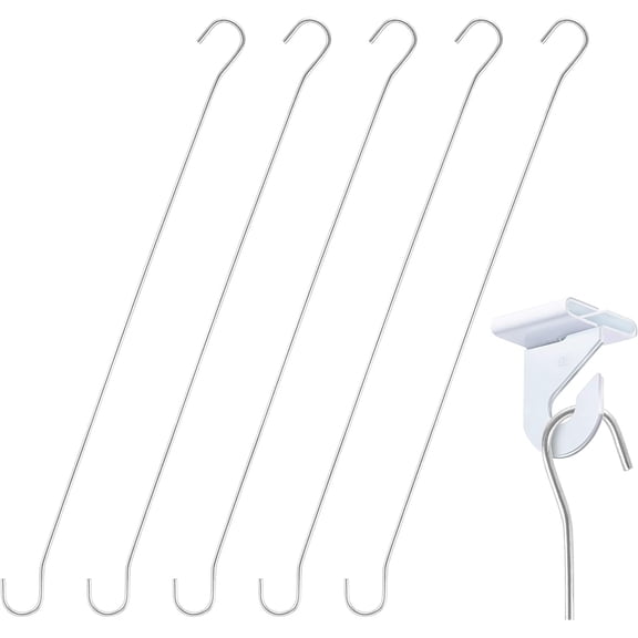 Clip 50 Pack 6 Inch Ceiling , Metal Double C - Ceiling Hanging , Banner, , and Sign Hanger for Ceilings and Windows