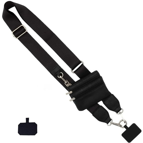 Clip And Go Strap For Phone With Wallet,Phone Strap With Zippered Pouch,Phone Strap Crossbody (C&G10*1PCS)
