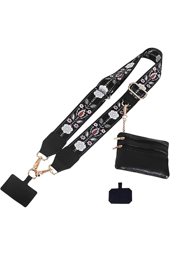 Clip And Go Strap For Phone With Wallet,Phone Strap With Zippered Pouch,Phone Strap Crossbody