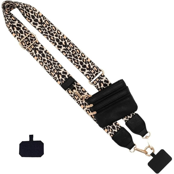 Clip And Go Strap For Phone With Wallet,Phone Strap With Zippered Pouch,Phone Strap Crossbody