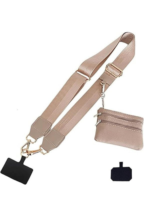 Clip And Go Strap For Phone With Wallet,Phone Strap With Zippered Pouch,Phone Strap Crossbody