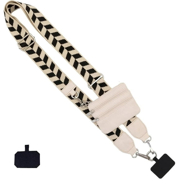 Clip And Go Strap For Phone With Wallet,Phone Strap With Zippered Pouch,Phone Strap Crossbody