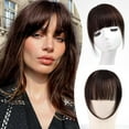 Clip in Bangs, 100% Human Hair Bangs Extensions -12g French Thick Bangs ...