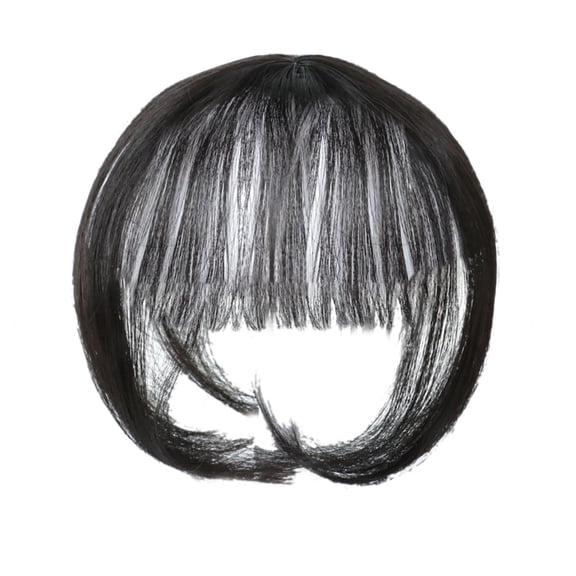 Clip in Bangs Hair Extensions - Invisible 3D Air Bangs Wig, Natural Multi-Directional Wispy Bangs with Temples, Daily Wear Hairpieces for Women, Nature Black 8.66 Inch