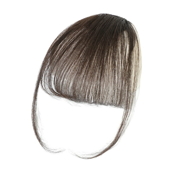 Clip in Bangs Real Hair - 2024 New Wispy Real Hair Bangs Clip in Human Hair, Fringe Curtain Bangs Hair Clip on Wiggy Front Hair Pieces for Women, Lace Front Bangs Clip in Hair Extensions
