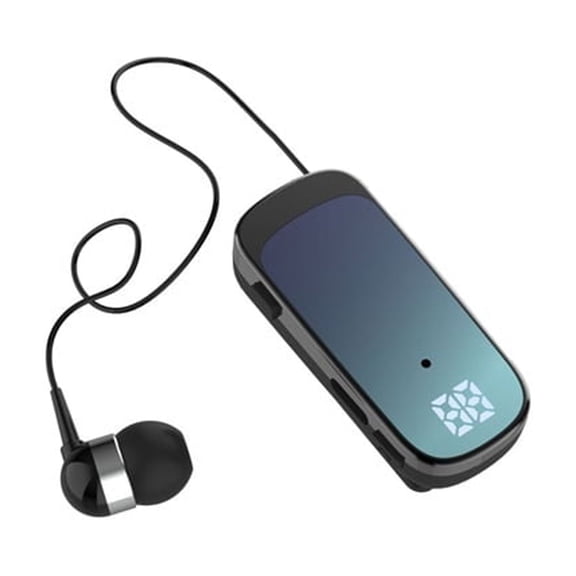 Clip On Bluetooth Earphones, Retractable Bluetooth Headphones, Collar Clip Headsets LED Battery Display, Fast Earpiece v5.2 with Microphone Handsfree for Cell