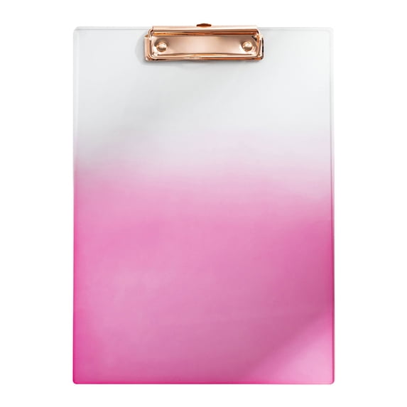 Clip Board Acrylic Clipboard Clear Clip Board Cute Clipboard Clear Gold Clipboard Letter Size Clip Board with Strong Clip Hanging Hole for Office Drawing Writing Document Classroom Organization