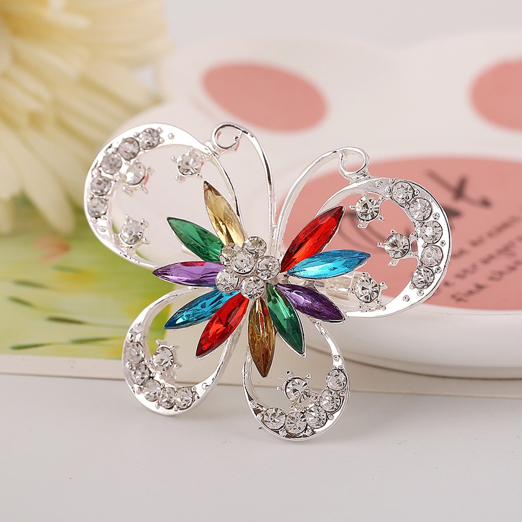 Clip Brooch Jewelry Rhinestone Brooches Pin Ladies Shawl Wedding Large Brooches for Women Bridal Brooch Walmart